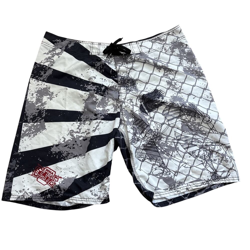 MMA Elite Shorts Mens XL MMA Training Samurai Cage Fighting Swim Trunks
